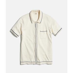 Marine Layer Wyatt Polo Sweater Button Down Short Sleeve